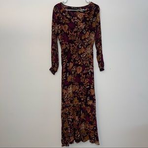 Floral Long Sleeve Maxi Dress